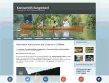 Tablet Screenshot of kanuverleih-burgenland.de